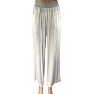 WeWoreWhat Womens White Pull On High Rise Pleated Wide Leg Trousers Pants Size S